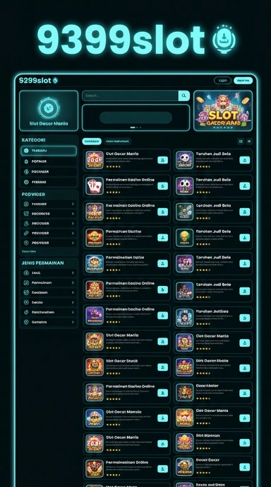 Tampilan katalog aplikasi 9399slot
