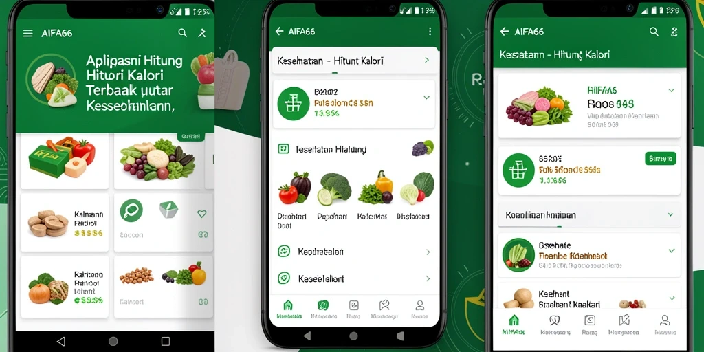 Screenshot AIFA66 menunjukkan antarmuka penghitungan kalori yang intuitif dan informatif.