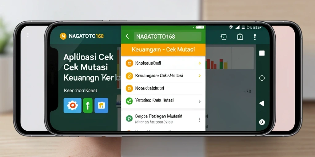 Tampilan utama aplikasi NAGATOTO168 yang menunjukkan mutasi keuangan.