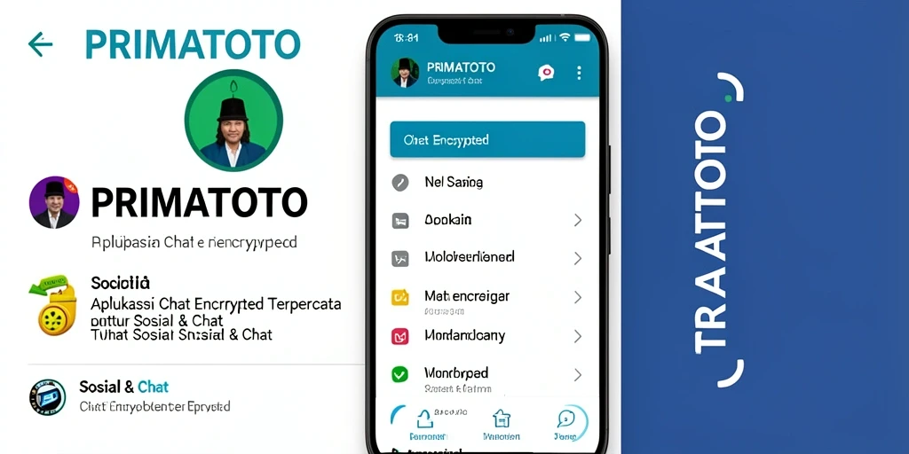 Antarmuka PRIMATOTO menampilkan fitur Chat Encrypted yang aman.